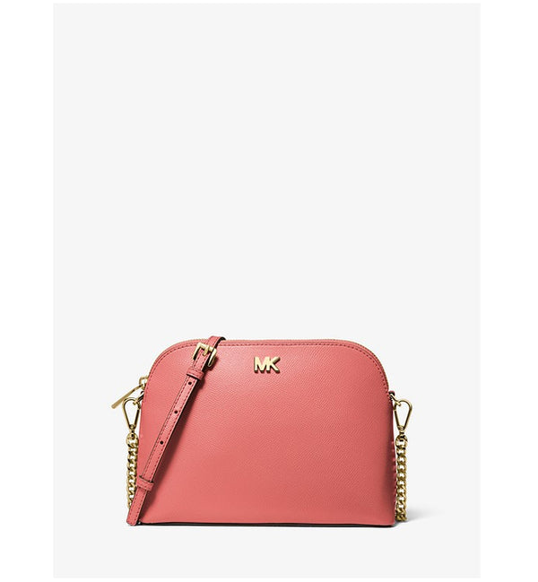 Michael Kors- Large Crossgrain Leather Dome Crossbody Bag