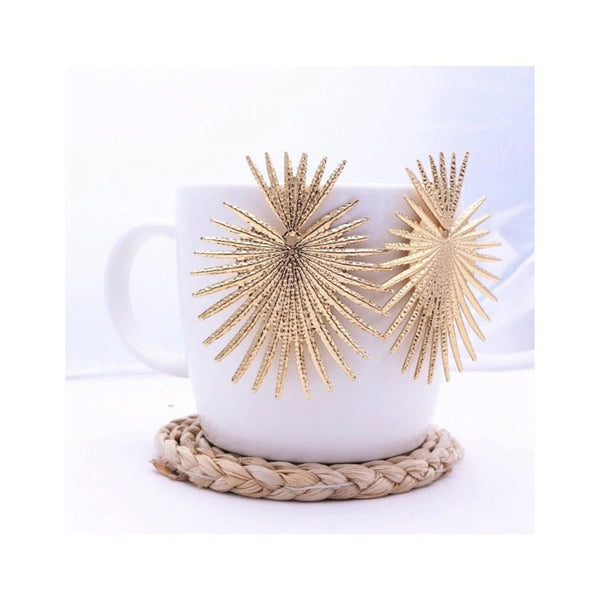 Dama Rusa- Golden Metal Edgy Oorbellen Earrings for Women- TM-E-32