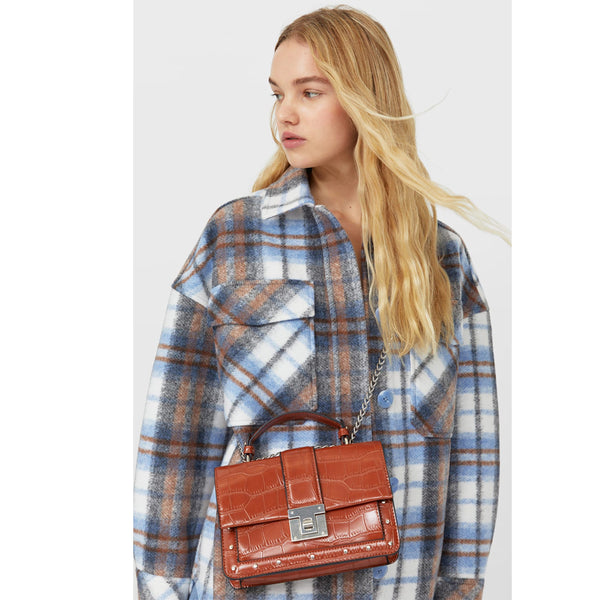 Stradivarius-  Pale Camel Crossbody Bag