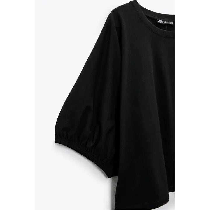 Zara- Full Sleeve T-Shirt- Black