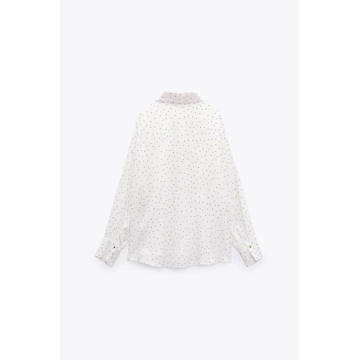 Zara- Polka Dot Shirt- Ecru/Black