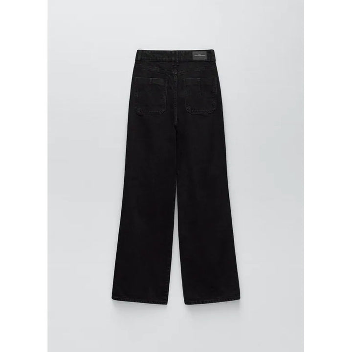Zara- Jeans Z1975 High Rise Wide Leg- Black