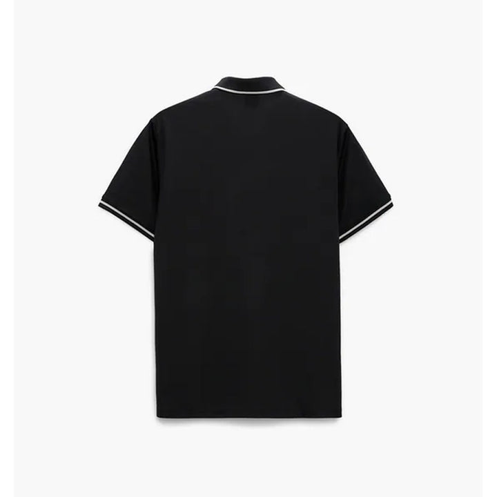 Zara- Polo Shirt With Mercerised Finish- Black