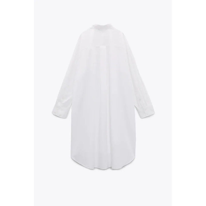 Zara- Extra Long Poplin Shirt