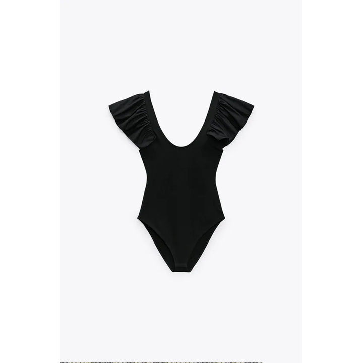 Zara- Matching Poplin Bodysuit- Black