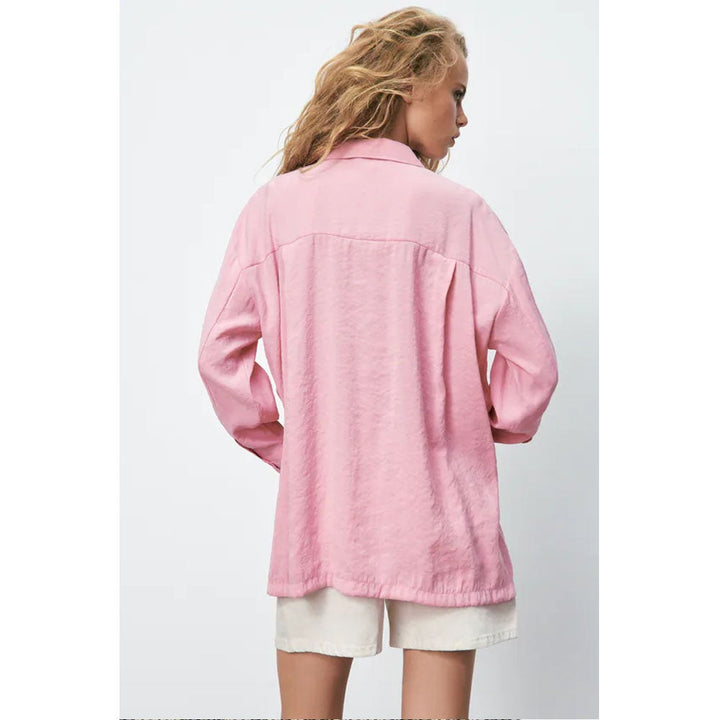 Zara- Oversize Flowing Shirt-  Mid-pink