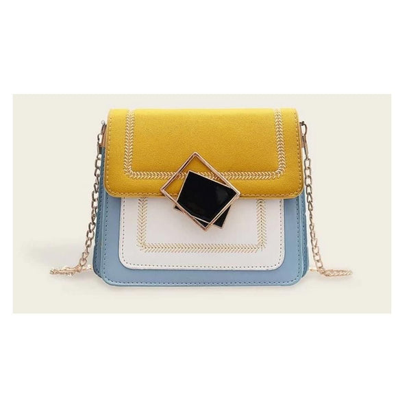 Shein- Color Block Chain Crossbody Bag