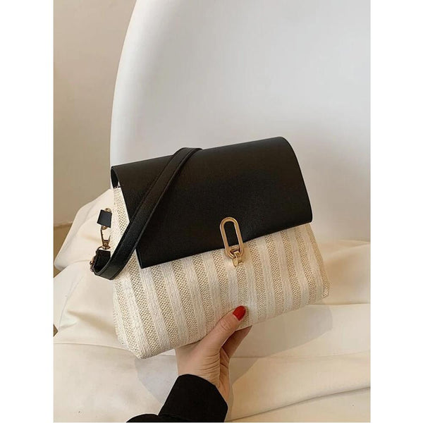 Shein- Striped Flap Crossbody Bag