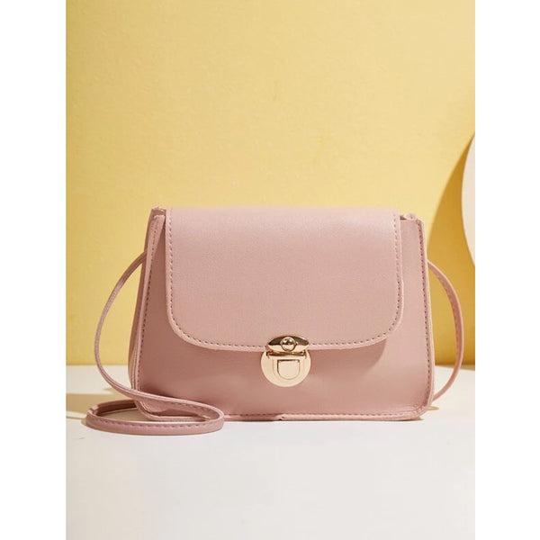 Shein- Plush Lock Flap Crossbody Bag