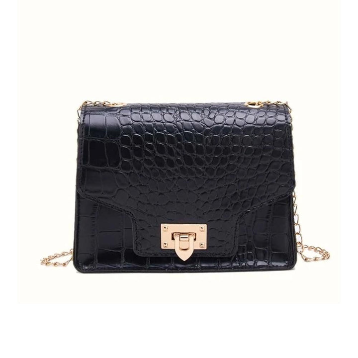 Shein- Black Crocodile chain crossbody bag