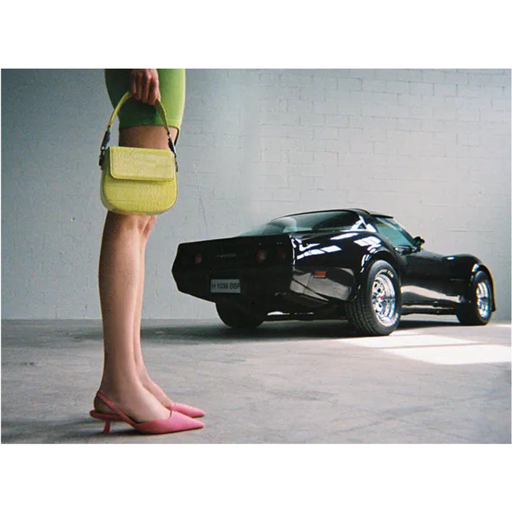 Zara- Slingback Kitten-Heel Shoes- Pink
