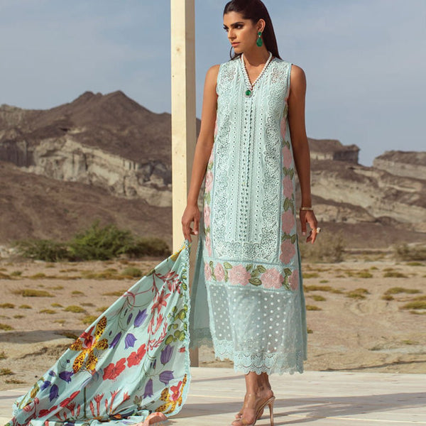 Crimson X Saira Shakira Luxury Lawn 3 Piece Unstitched- Maya-8B