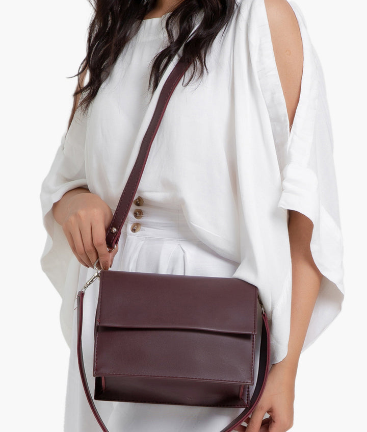 RTW - Burgundy mini cross-body bag