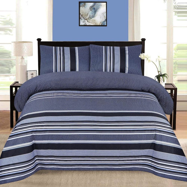 RUCHE - Dark Corn Flower - King Size Bed Sheet Set
