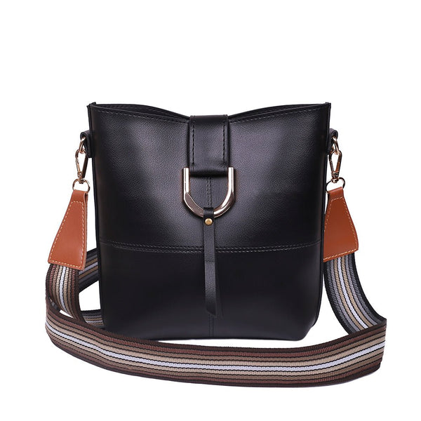 Styleit-Black D Buckle Crossbody