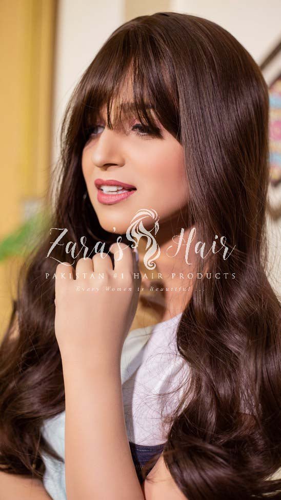 ZARAS HAIR- Burgundy Brown Long Wavy Wigs With Bangs
