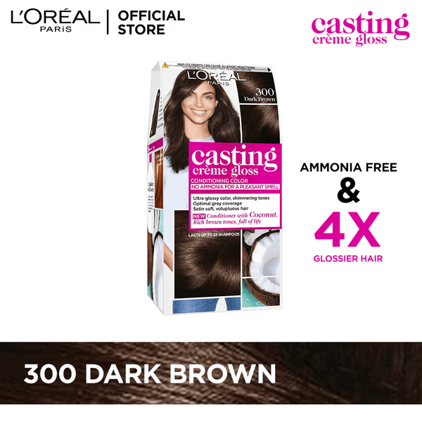 L'Oreal Paris Casting Creme Gloss 300 Dark Brown Hair Color
