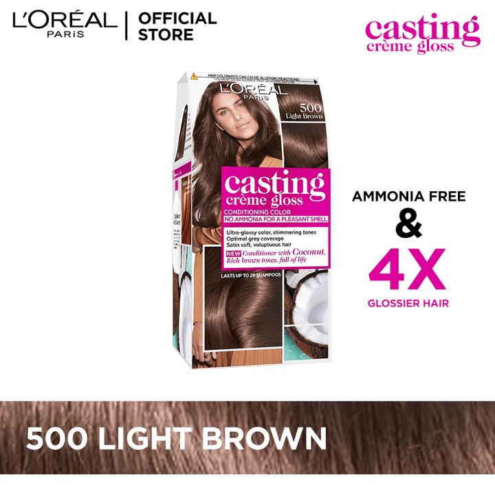 LOreal Paris Casting Creme Gloss 500 Light Brown Hair Color