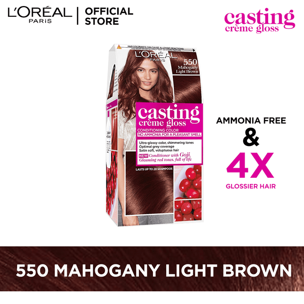 LOreal Paris- Casting Creme Gloss 550 Mahogany Light Brown Hair Color