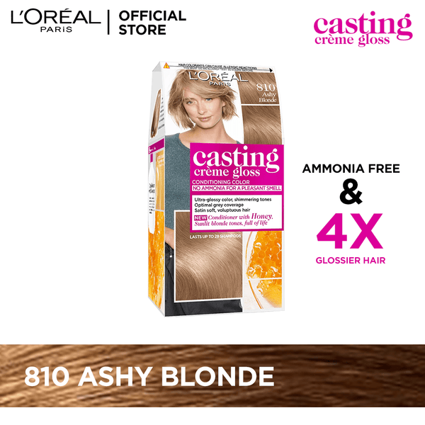 LOreal Paris Casting Creme Gloss 810 Ashy Blonde Hair Color