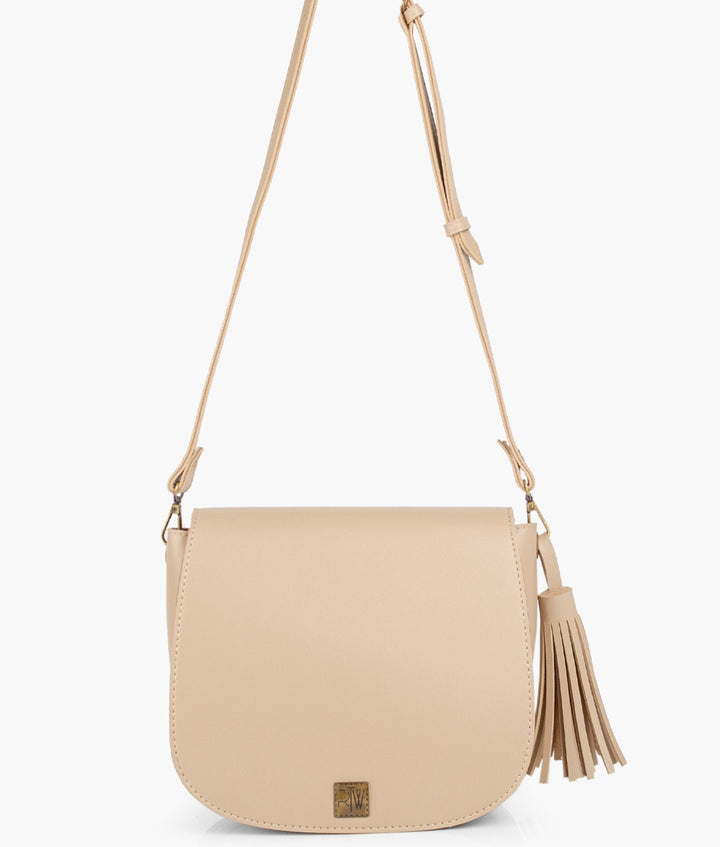 RTW - Off-white foldover saddle bag