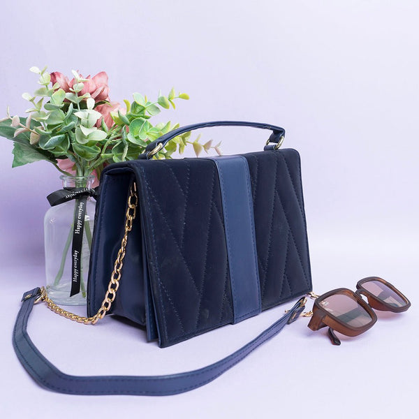 Shein - Chain Crossbody Bag - Blue