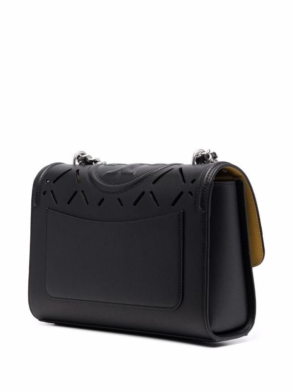 Tory Burch-Fleming Diamond Perforated Shoulder Bag lack