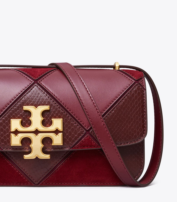 Tory Burch Eleanor Patchwork Rectangular bag Beetle berry multi