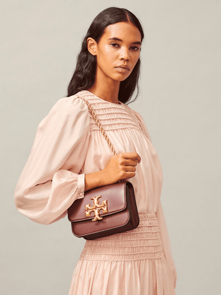 Tory Burch Eleanor small convertible shoulder bag Claret