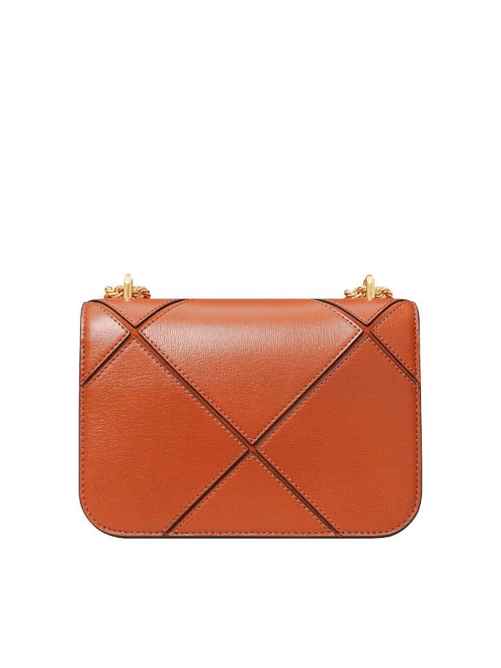 Tory Burch Eleanor Diamond Quilt Small convertible shoulder bag Roasted Habanero