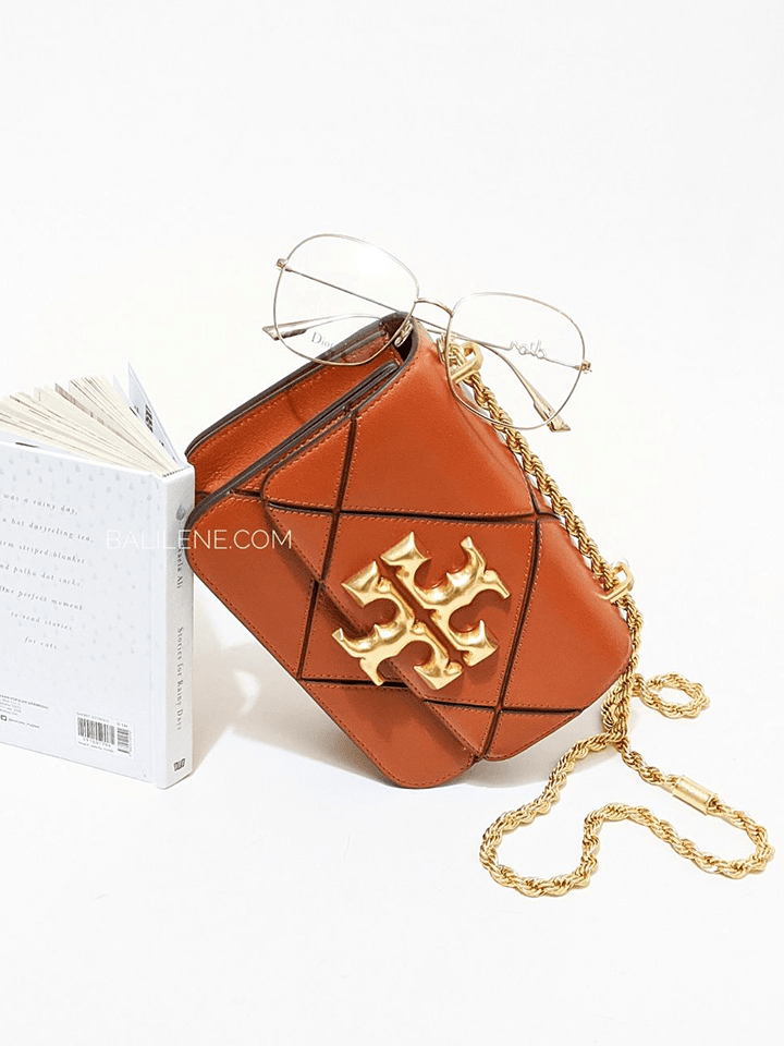 Tory Burch Eleanor Diamond Quilt Small convertible shoulder bag Roasted Habanero