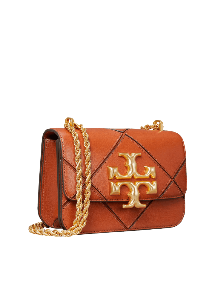 Tory Burch Eleanor Diamond Quilt Small convertible shoulder bag Roasted Habanero