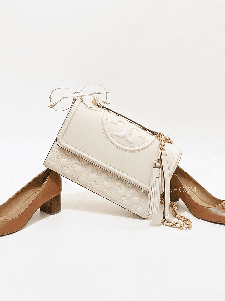 Tory Burch-Fleming Shoulder convertible bag New cream