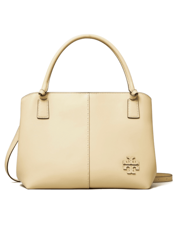 Tory Burch McGraw block mini Satchel Butter milk