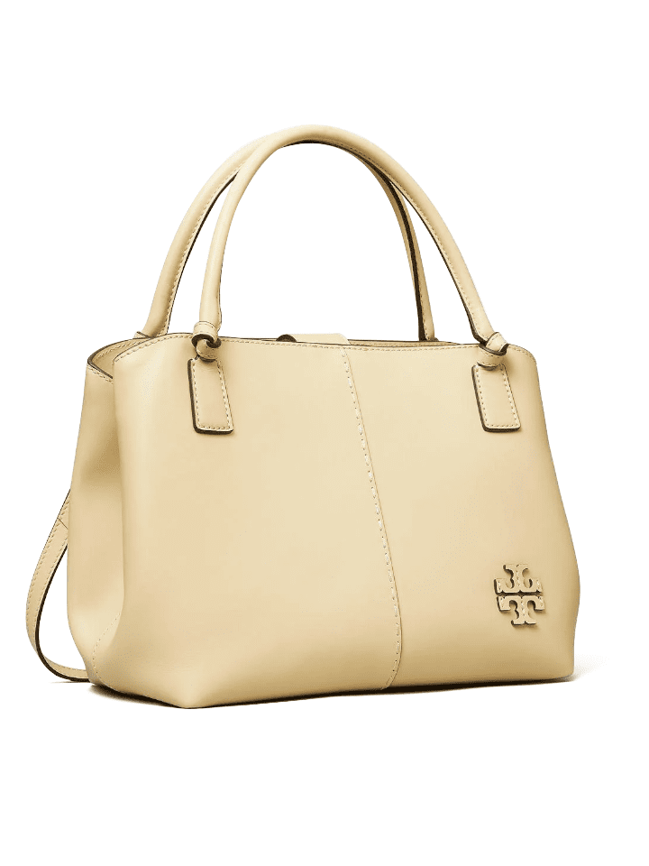 Tory Burch McGraw block mini Satchel Butter milk