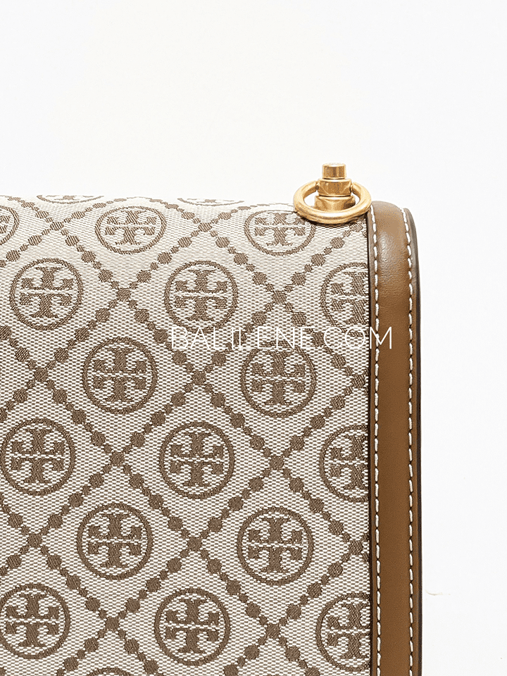 Tory Burch-T monogram Jacquard Shoulder Bag Hazel
