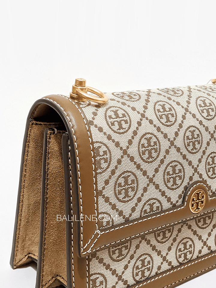 Tory Burch-T monogram Jacquard Shoulder Bag Hazel