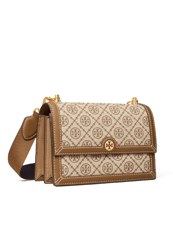 Tory Burch-T monogram Jacquard Shoulder Bag Hazel