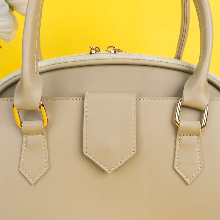 Shein- Crossbody Bag With Metallic Decor-Beige