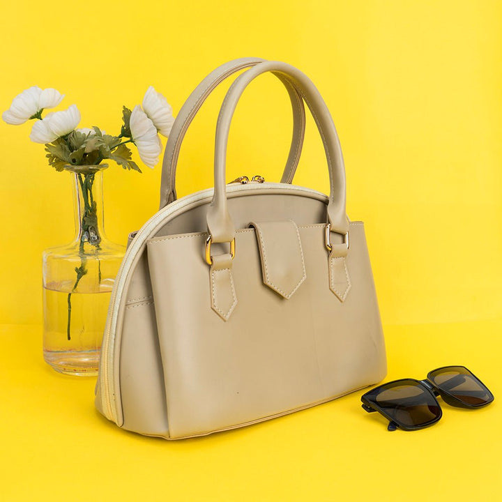 Shein- Crossbody Bag With Metallic Decor-Beige