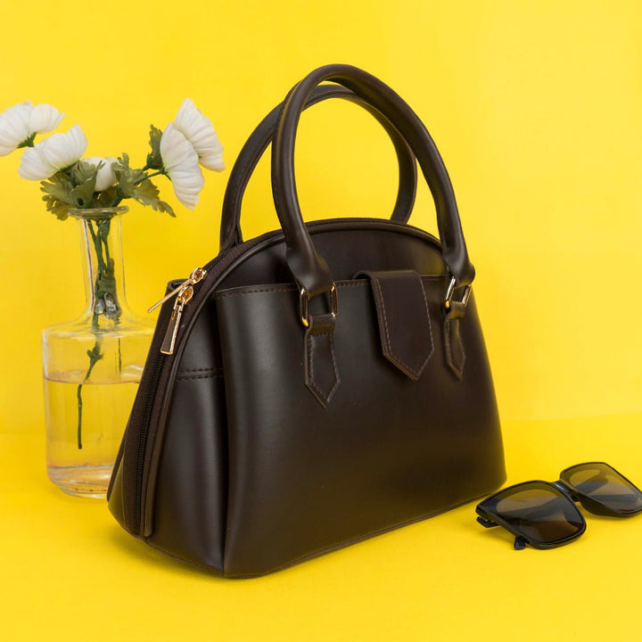 Shein- Crossbody Bag With Metallic Decor-D-Brown