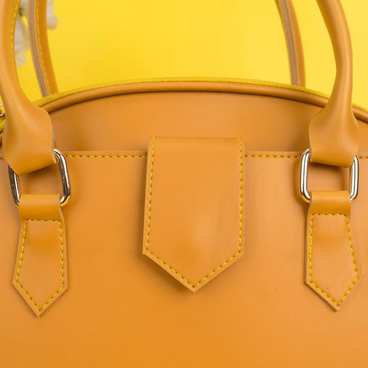 Shein- Crossbody Bag With Metallic Decor-Mustard