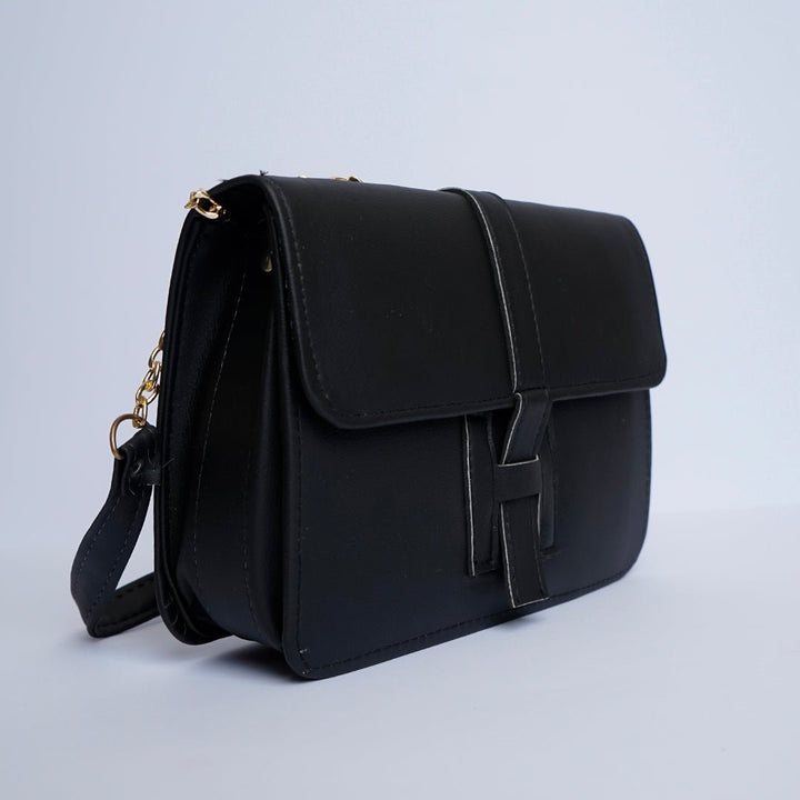 Shein- Leather Crossbody Bag Black