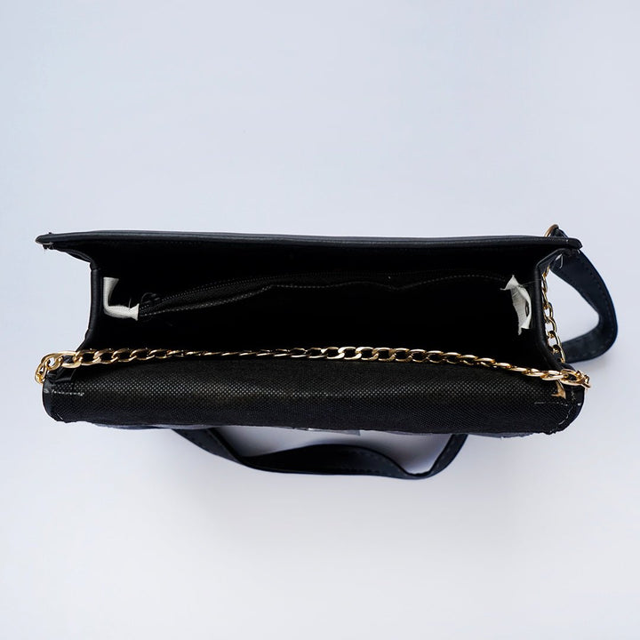 Shein- Leather Crossbody Bag Black