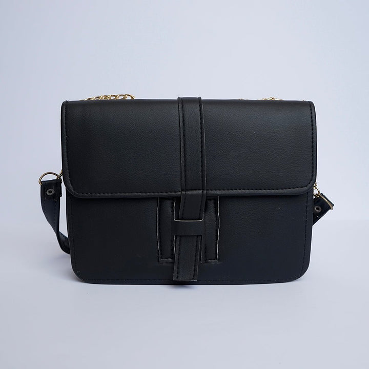 Shein- Leather Crossbody Bag Black