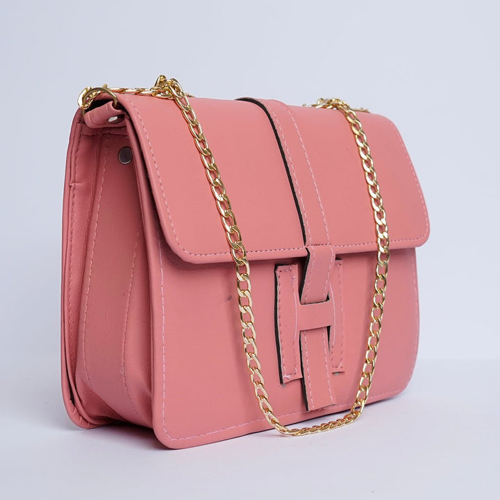 Shein- Leather Crossbody Bag Pink