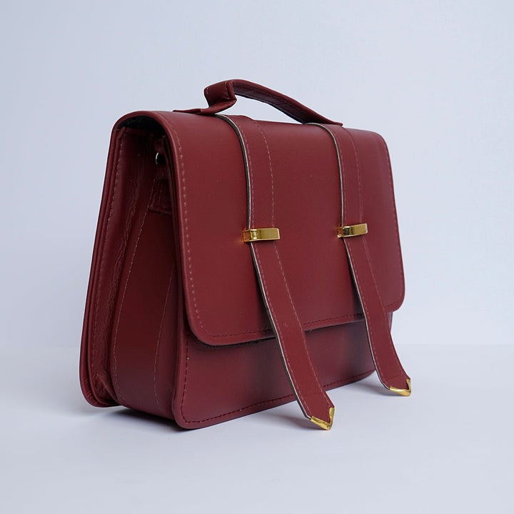 Shein- Streamlined Side Crossbody Bag Maroon