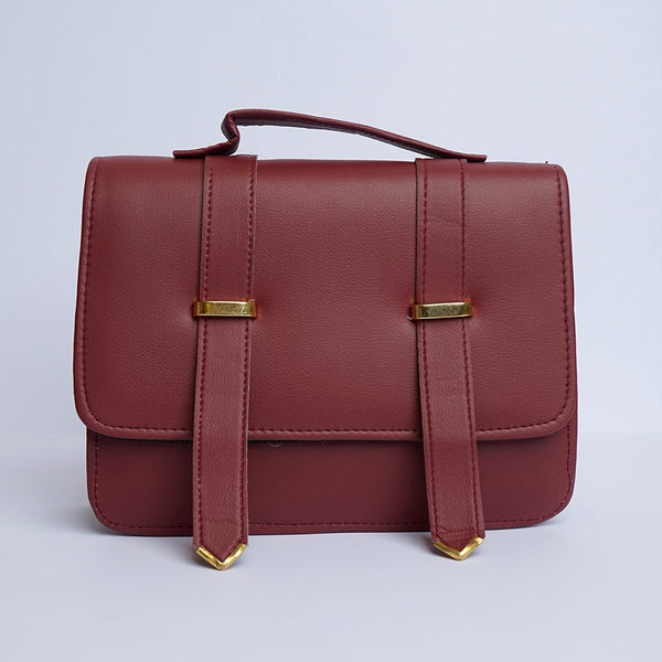 Shein- Streamlined Side Crossbody Bag Maroon