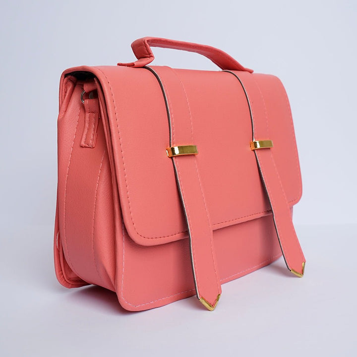 Shein- Streamlined Side Crossbody Bag Pink