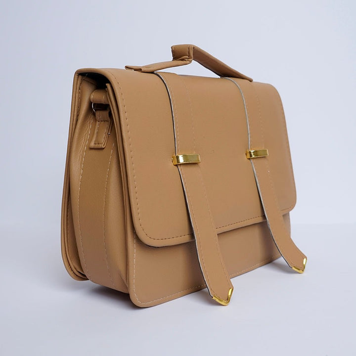 Shein- Streamlined Side Crossbody Bag Beige